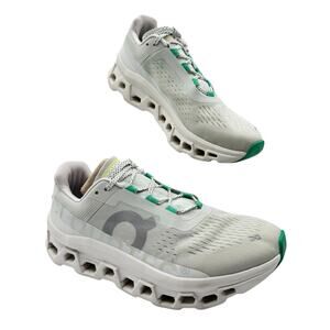 On Cloudmonster Aloe Grey Green Road Running Walking Sneakers Men’s Size 8